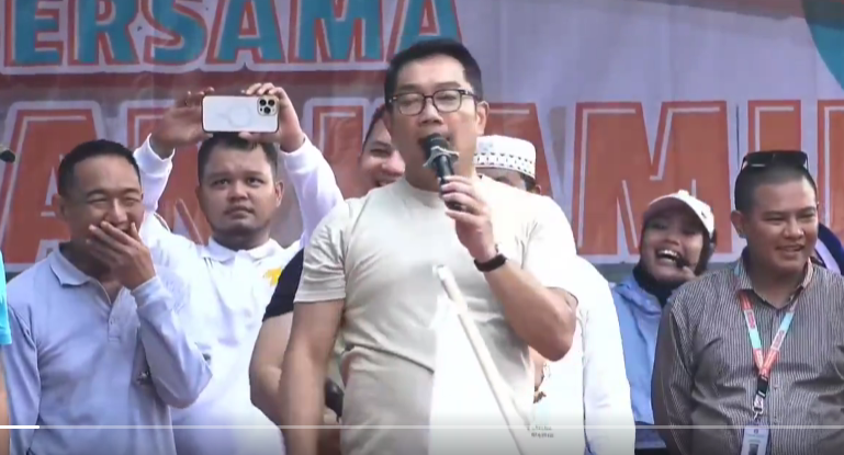 Video Ridwan Kamil Ketika sedang kampanye di BKT Duren Sawit, Jakarta Timur, 16 November 2024, viral di media sosial. (Foto: X)