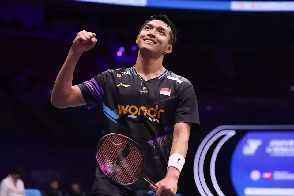 Tunggal putra Indonesia Jonatan Christie lolos semifinal China Masters 2024 usai kalahkan Lei Lan Xi. (Foto: PBSI).