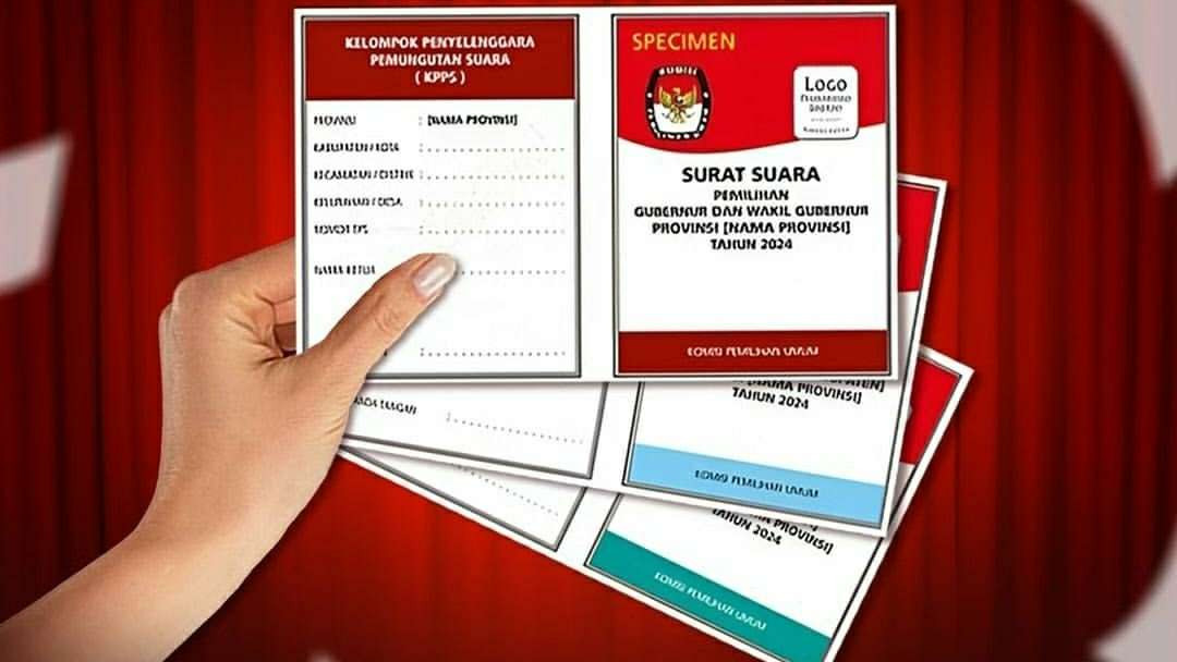 Ada 2 jenis surat suara yang diterima pemilih sebelum masuk bilik suara (Foto: KPU Kabupaten Malang)