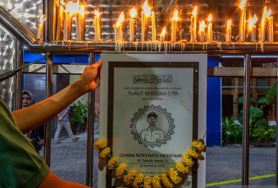 Pelajar SMKN 4 Semarang, GRO tewas akibat tembakan Aipda R, Anggota Satresnarkoba Polrestabes Semarang, pada Minggu, 24 November 2024, dini hari. (Foto: Ant)