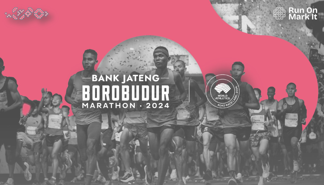 Ajang Bank Jateng Borobudur Marathon 2024 dimulai pada pukul 04.30 WIB, dengan total 2.150 pelari yang mengikuti kategori marathon (42 km). (Foto: Lariku)