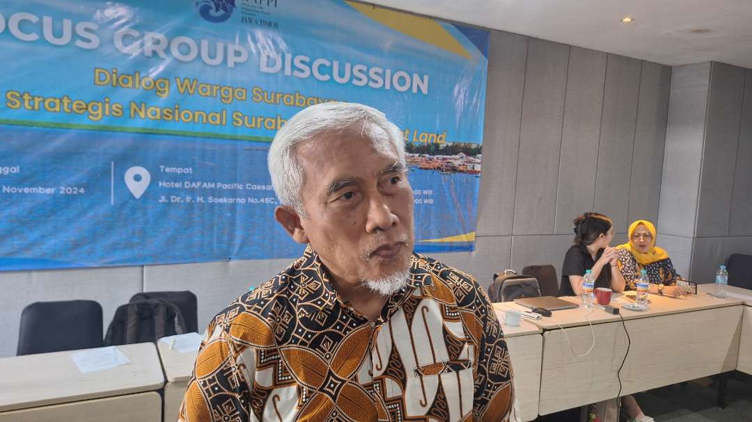 Perwakilan Himpunan Ahli Pengelolaan Pesisir Indonesia (HAPPI) Jatim, Prof Dr Ir Daniel Muhammad Rosyid. (Foto: Julianus Palermo/Ngopibareng.id)