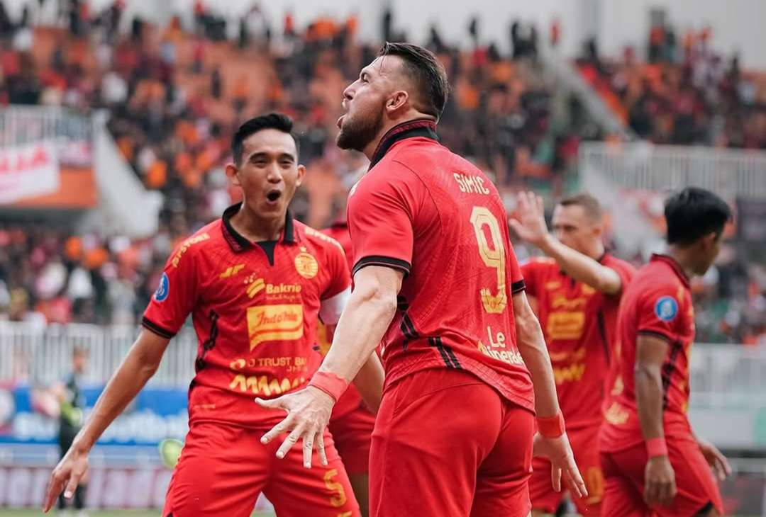 Persija Jakarta sukses mengalahkan Persik Kediri dengan skor 2-0 dalam laga pekan ke-12 Liga 1 2024/2025 di Stadion Pakansari, Bogor. (Foto: Ant)