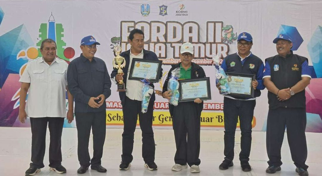 Surabaya berhasil mengumpulkan 97 medali emas, 61 perak, dan 41 perunggu, total 199 medali. (Foto: KORMI Jawa Timur)