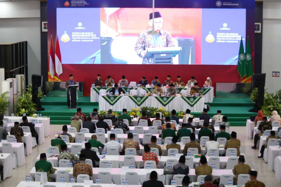 Suasana Tanwir I Muhammadiyah periode Muktamar ke-48 di Kupang resmi ditutup pada Jumat (6 Desember 2024) di Aula Universitas Muhammadiyah Kupang (UMK). (Foto: muhammadiyah.or.id)