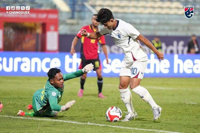 Timnas Timor Leste jadi bulan-bulanan timnas Thailand. Pada matchday pertama Grup A ASEAN Cup 2024, Timor Leste dibantai Thailand 10-0. (Foto: Instgram)