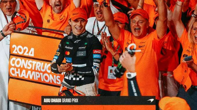 McLaren berhasil menyabet juara dunia konstruktor F1 setelah Lando Norris finis pertama di GP Abu Dhabi