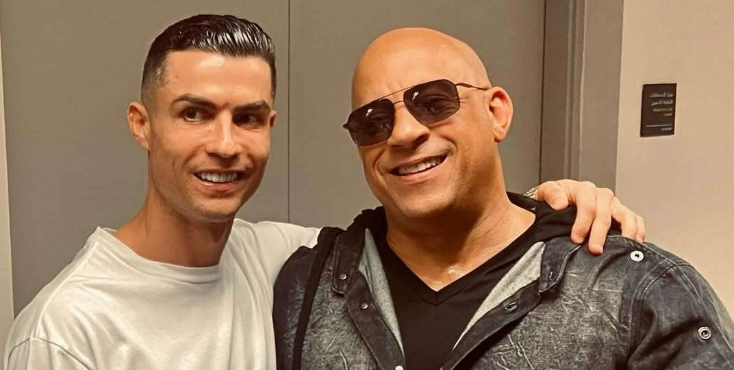 Cristiano Ronaldo dan Vin Diesel foto bersama