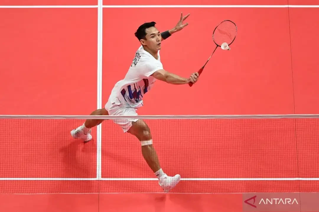 Tunggal putra Indonesia Jonatan Christie melesat ke babak semifinal BWF World Tour Finals (WTF) 2024 di Hangzhou, China, Jumat, 13 Desember 2024. (Foto: PBSI)