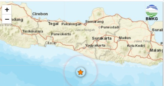 Gempa bumi terjadi di Yogyakarta pada Minggu 15 Desember 2024. (Dok. bmkg)