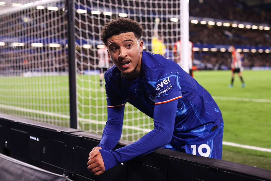 Jadon Sancho menunjukkan kelasnya lewat performanya yang sangat baik di Chelsea. (Foto: X/@Sanchooo10)