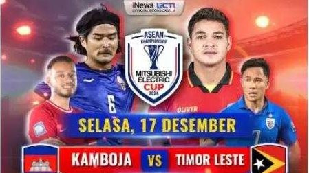 Pertandingan Timor Leste vs Kamboja akan disiarkan langsung pada pukul 17.30 WIB di iNews Premium Sports.