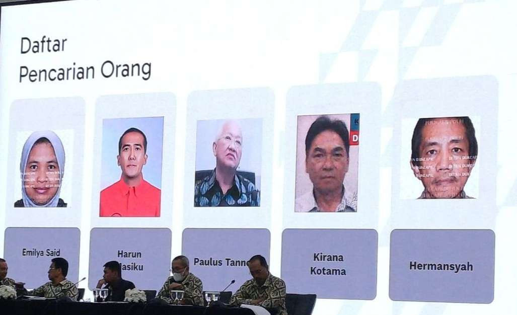 Komisi Pemberantasan Korupsi (KPK) merilis lima foto DPO. (Foto: Istimewa)