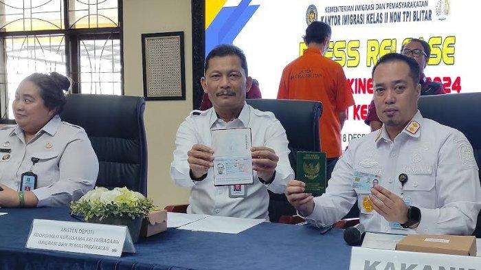 Kantor Imigrasi (Kanim) Kelas II Non Tempat Pemeriksaan Imigrasi (TPI) Blitar mengamankan satu warga negara asing (WNA) dari Malaysia. (Foto: Dok Kanim TPI Blitar)