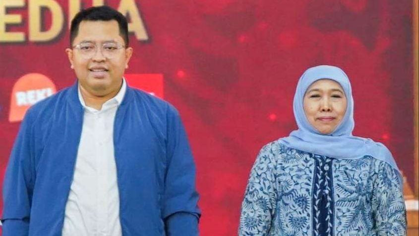 Setelah Luluk Hamidah mengucapkan selamat untuk kemenangan Khofifah-Emil dalam Pilgub Jatim 2024, giliran Lukmanul Khakim yang melakukan hal serupa. (Foto: Dok Khofifah IP)