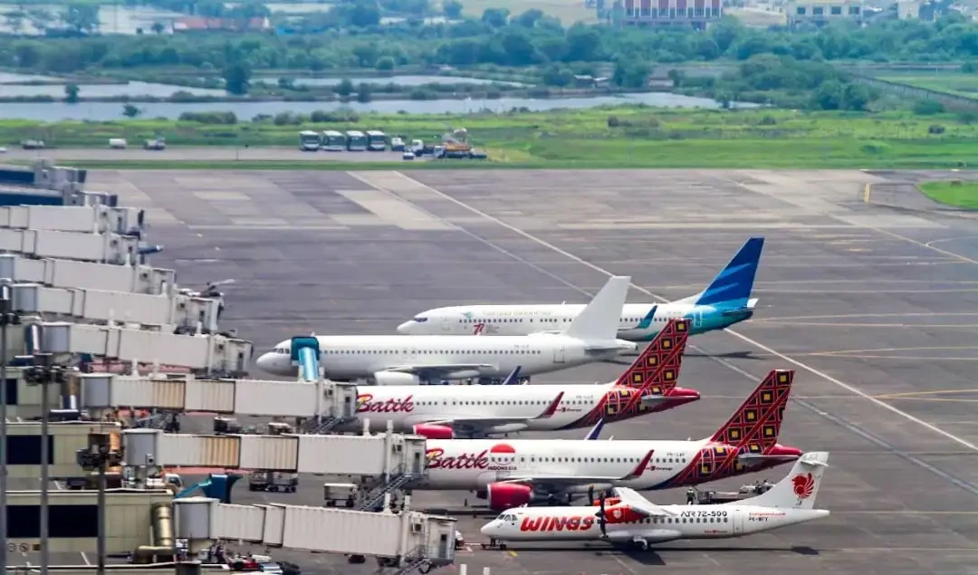 Apron area Bandara Internasional Juanda (foto : Aini/Ngopibareng.id)