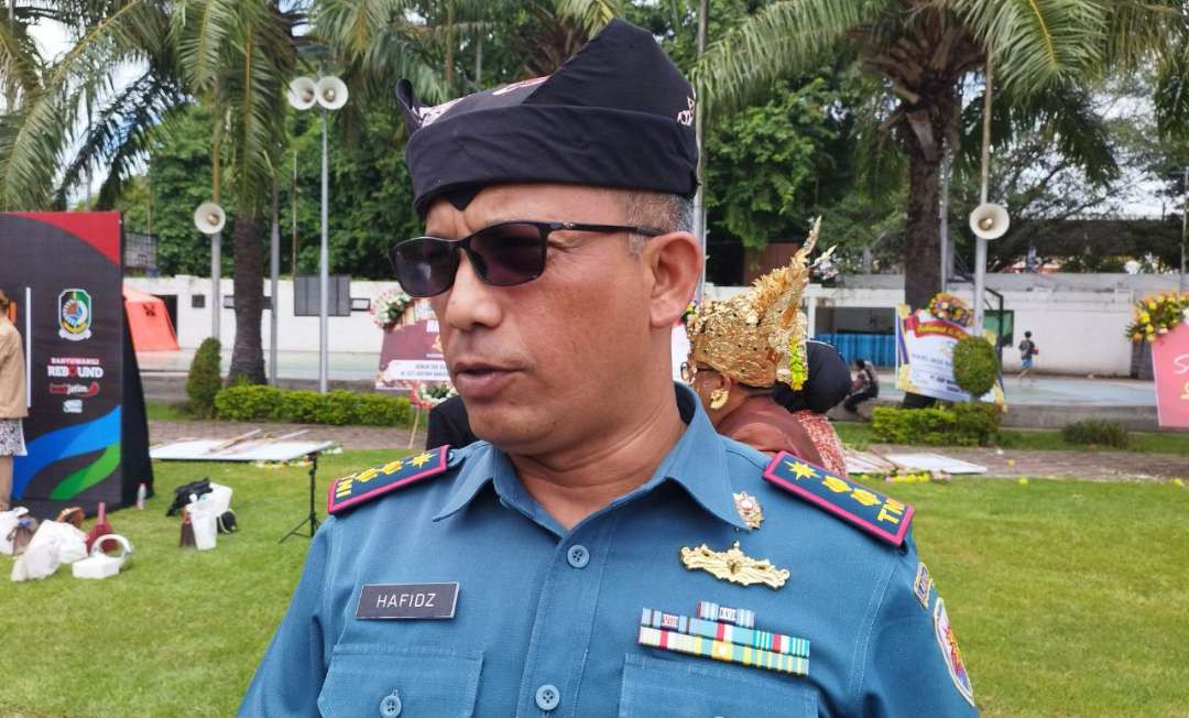 Komandan Lanal Banyuwangi Letkol Laut (P) Hafidz (foto : Muh Hujaini/ngopibareng.id)