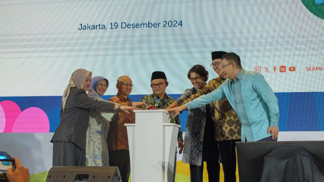 Menteri Mu’ti dalam acara peluncuran Southeast Asian Ministers of Education Regional Centre for Early Childhood Care and Education and Parenting (SEAMEO CECCEP). (Foto: Istimewa)