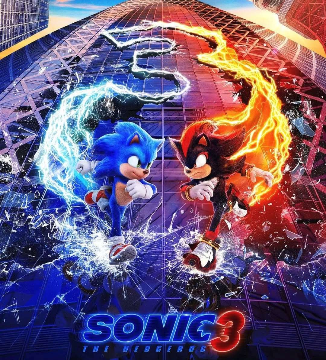 Sonic (biru) melawan musuh tangguhnya, Shadow the Hedgehog. (Foto: Paramount Pictures)