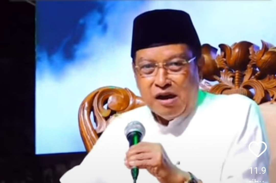 KH Said Aqil Siroj, mantan Ketua Umum PBNU, pada Haul ke-15 Gus Dur diadakan Pesantren Tebuireng Jombang. (Foto:dok/ngopibareng.id)