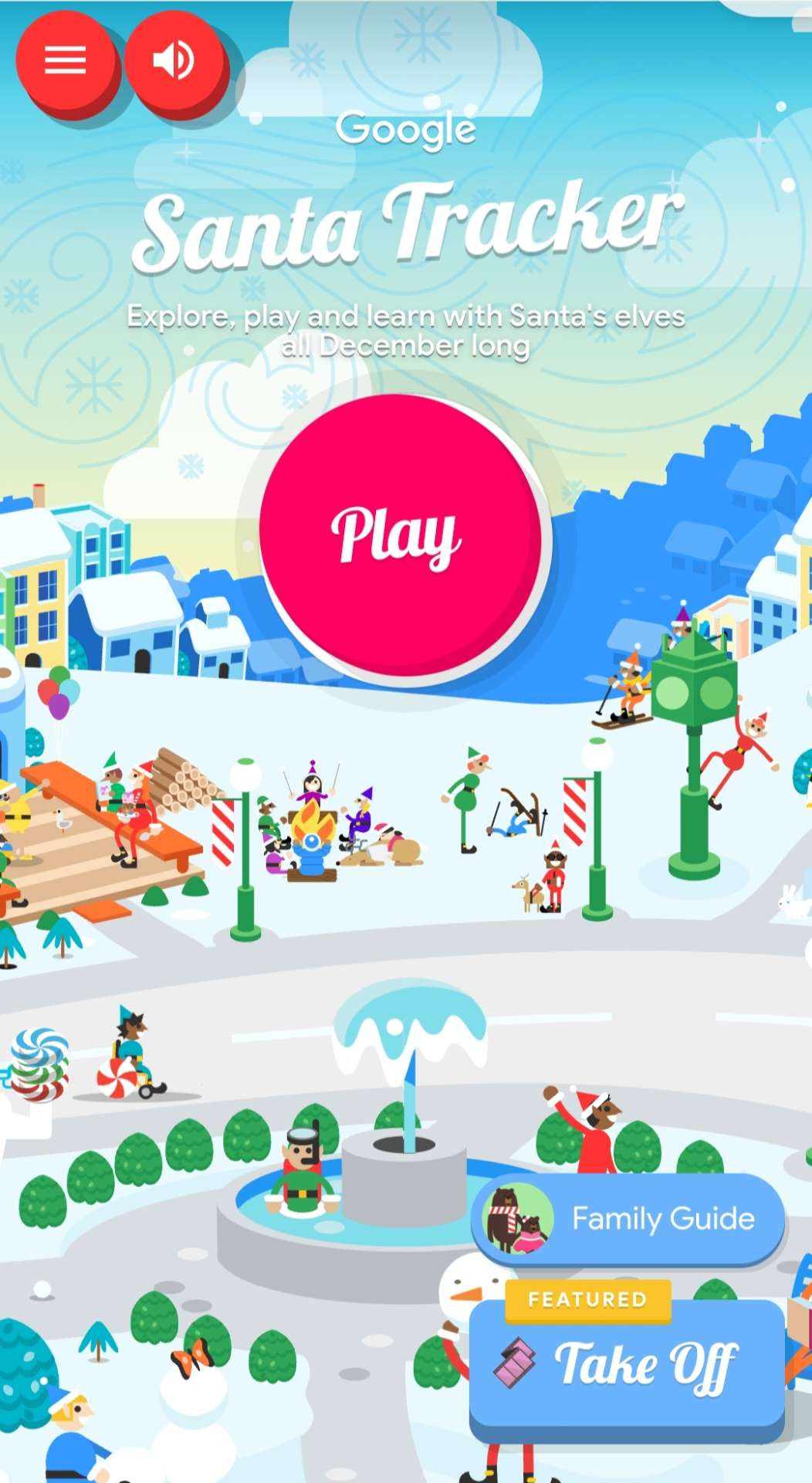 Santa Tracker animasi merayakan Natal. (Foto: Tangkapan layar Google)