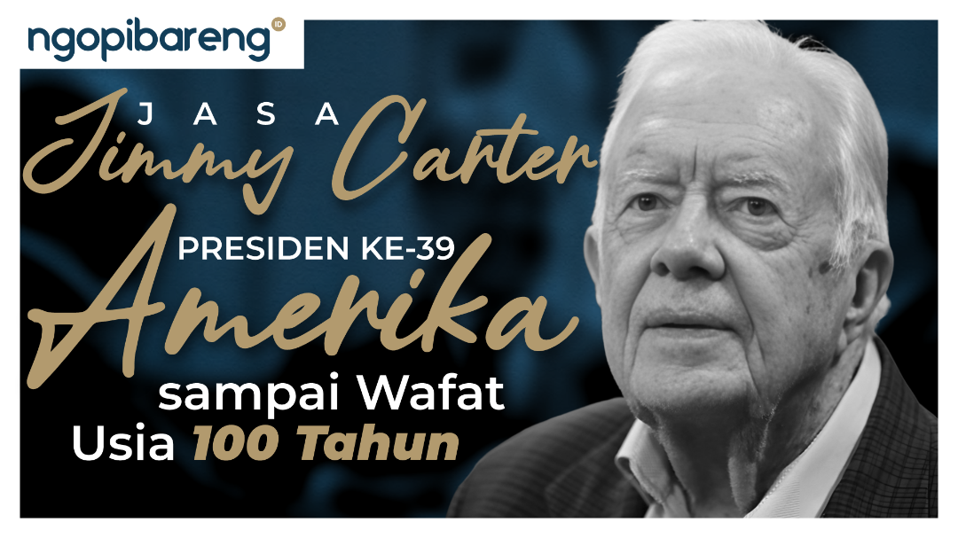 Jimmy Carter, Presiden ke-39 Amerika Serikat (AS) masih melakukan aksi sosial hingga masa tua. (Ilustrasi: Chandra Tri Antomo/Ngopibareng.id)