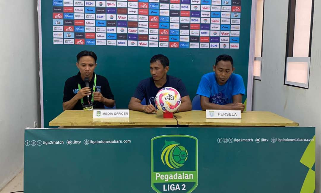 Press Conference Persela Lamongan menjelang laga antara Persela Lamongan vs Persipal FC. (Foto: Istimewa)