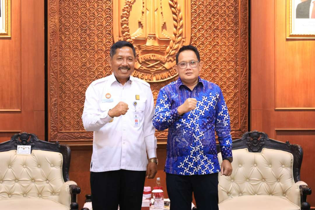 Kepala Kantor Wilayah Kementerian Hukum (Kemenkum) Jawa Timur, Haris Sukamto, mengadakan audiensi dengan Penjabat (Pj) Gubernur Jawa Timur, Adhy Karyono. (Foto: Humas Kemenkum Jatim)