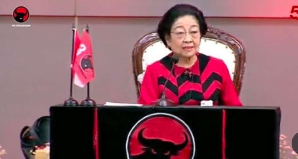 Ketua Umum PDIP, Megawati Soekarnoputri sindir orang yang menginginkan jabatannya di HUT ke-52 partai berlambang kepala banteng, Jumat 10 Januari 2025. (Foto: PDIP)