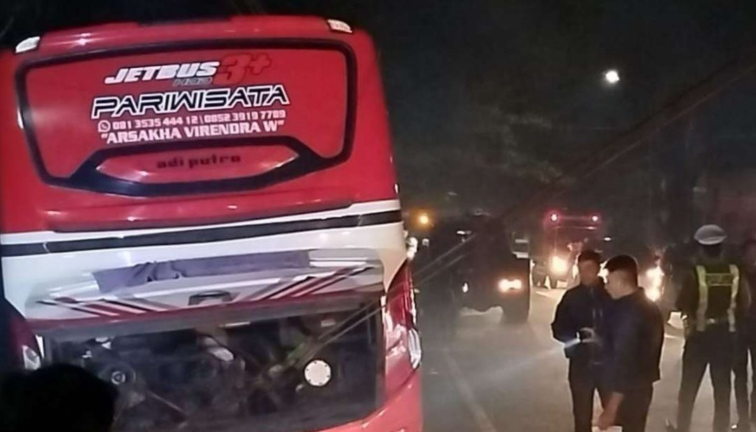 kecelakaan maut bus di Kota Batu. (Foto: Antara)