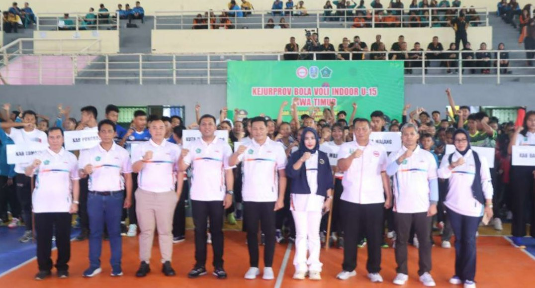 Pembukaan Kejurprov Jatim Bola Voli U-15. (Foto: Istimewa)