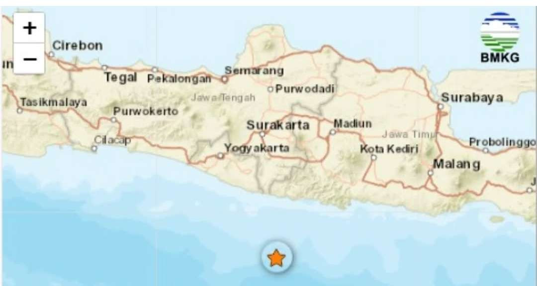 Gempa di Laut Pacitan, Jawa Timur, 11 Januari 2025. (Foto: Instagram @infobmkgjuanda)