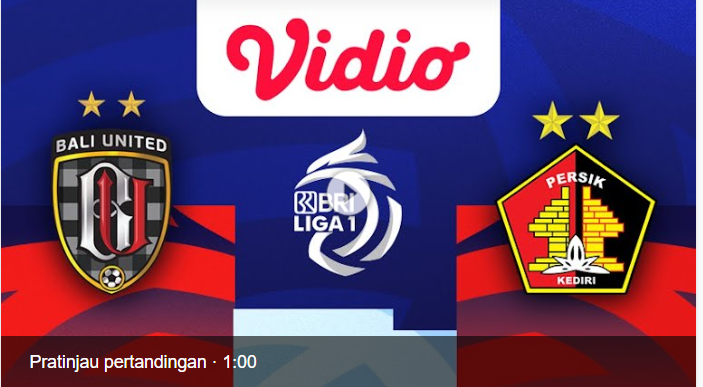 Bali United vs Persik Kediri pada laga ke-18 Liga 1 BRI 2024-2025 di Stadion Kapten I Wayan Dipta, Gianyar, Bali pada Minggu 12 Januari 2025. (Grafis: dok. vidio)