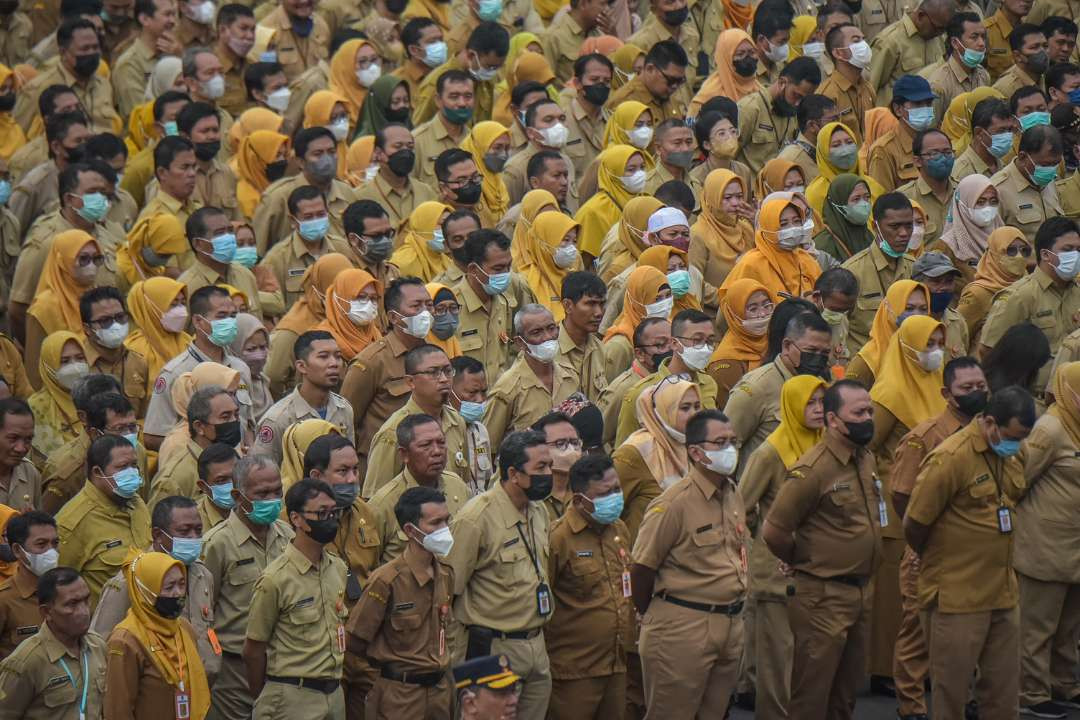 Aparatur Sipil Negara di lingkungan Pemerintah Kota Surabaya. (Foto: Julianus Palermo/Ngopibareng.id)