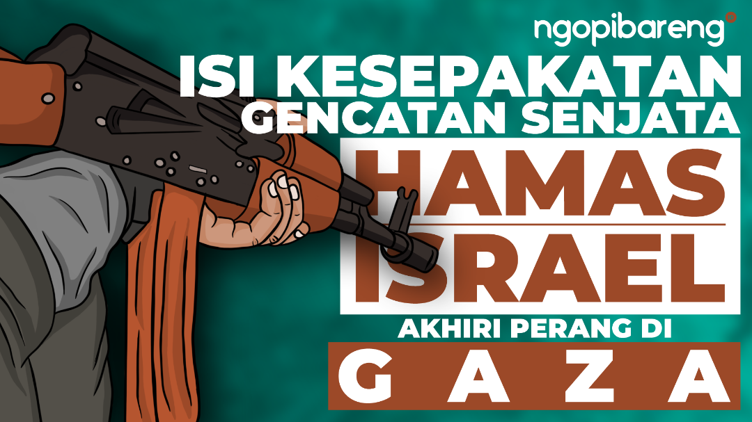 Kesepakatan gencatan senjata di Gaza, mulai Minggu 19 Januari 2025. (Ilustrasi: Chandra Tri Antomo/Ngopibareng.id)