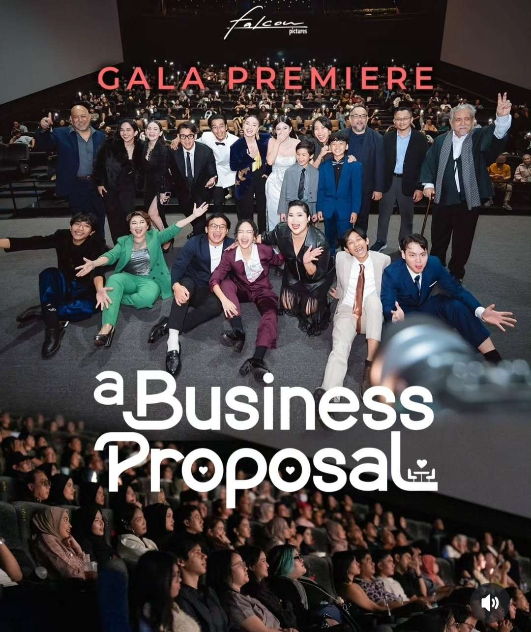 Gala premiere film penonton memenuhi satu studio bioskop. (Foto: Instagram Falcon Pictures)