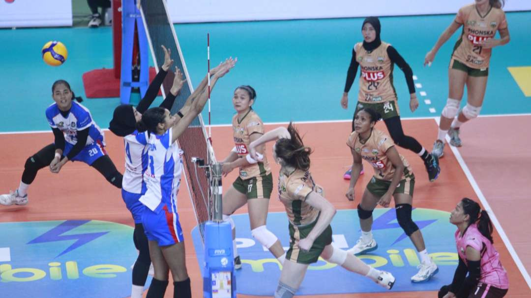 Tim putri Gresik Petrokimia Pupuk Indonesia berhasil memetik kemenangan penting di seri I final four PLN Mobile Proliga 2025, dengan menumbangkan Jakarta Pertamina Enduro 3-2 (Foto: Istimewa)
