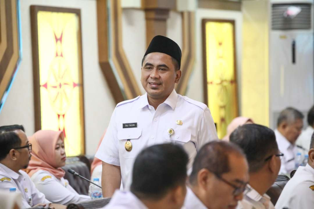 Wakil Gubernur Jawa Tengah, Taj Yasin dalam Rapat Koordinasi Pengendalian Operasional Kegiatan (POK) Triwulan II Tahun Anggaran 2025, di Gedung B lantai 5 kantor gubernur pada  Rabu, 23 Juli 2025. (Foto: Pemprov Jateng)