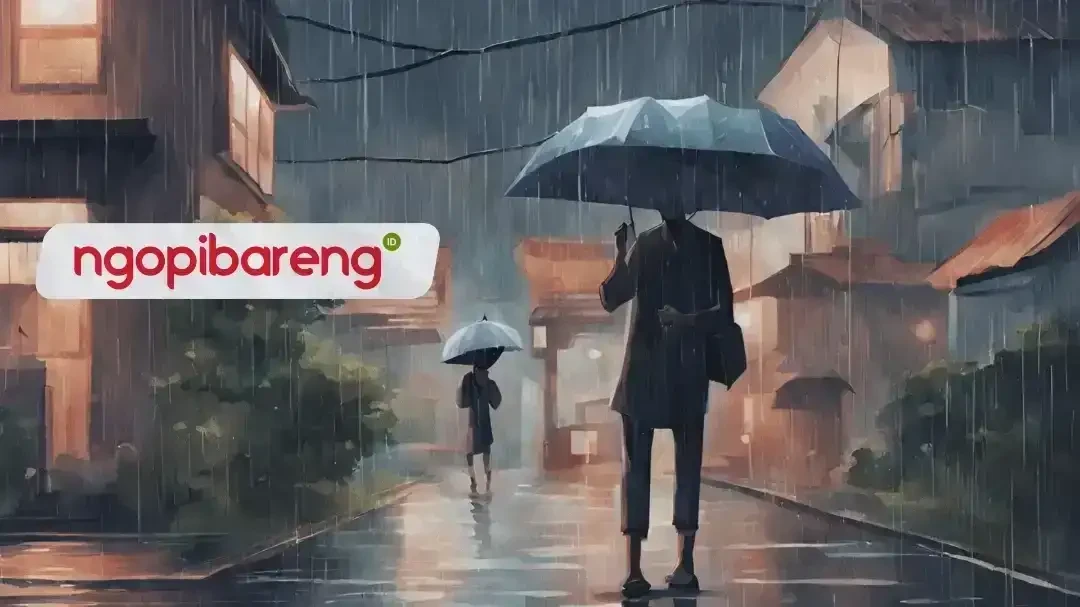 Cuaca di Jawa Timur diprediksi akan terjadi hujan ringan dan sedang juga disertai petir pada Selasa, 19 Agutus 2025.(Ilustrasi: Ngopibareng.id)