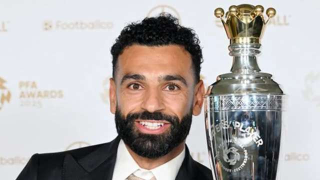 Penyerang klub Liga Inggris Liverpool Mohamed Salah menyabet gelar penghargaan PFA player of the year musim 2024/2025. (Ngopibareng.Id/Antara/FCL)