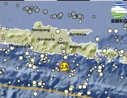 Gempa bumi terjadi di Kabupaten Malang  pada Rabu 26 November 2025 pagi. (Sumber: bmkg)