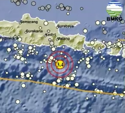 Gempa bumi terjadi di Lumajang sebanyak dua kali pada Jumat 26 Desember 2025.(sumber bmkg)
