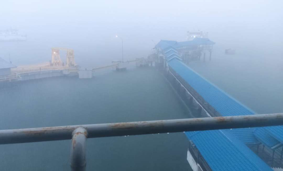 Kondisi cuaca di sekitar Pelabuhan Ketapang, Banyuwangi. (Foto: Istimewa)