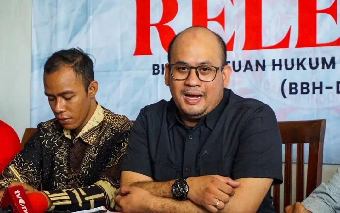 Dimas Yemahura Alfauruq, kuasa hukum pelapor kasus dugaan penipuan yang melibatkan Bupati Sidoarjo. (Foto: Aini Arifin/Ngopibareng.id)