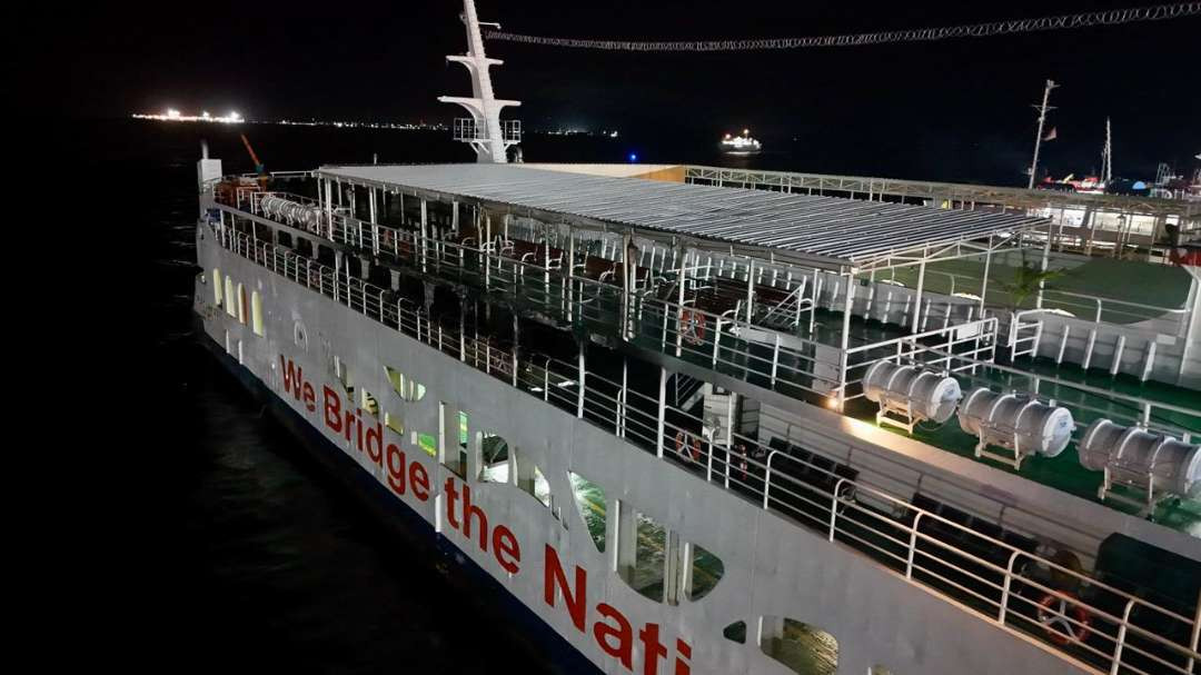 Kondisi KMP Port Link VII pasca terbakar. (Foto: Istimewa)