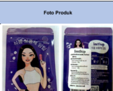 Salah satu Suplemen Kesehatan Mengandung Bahan Kimia Obat Hasil Pengawasan Otoritas Negara Lain atau Post Marketing Alert System (PMAS) Periode Maret 2026.(Foto: BPOM)