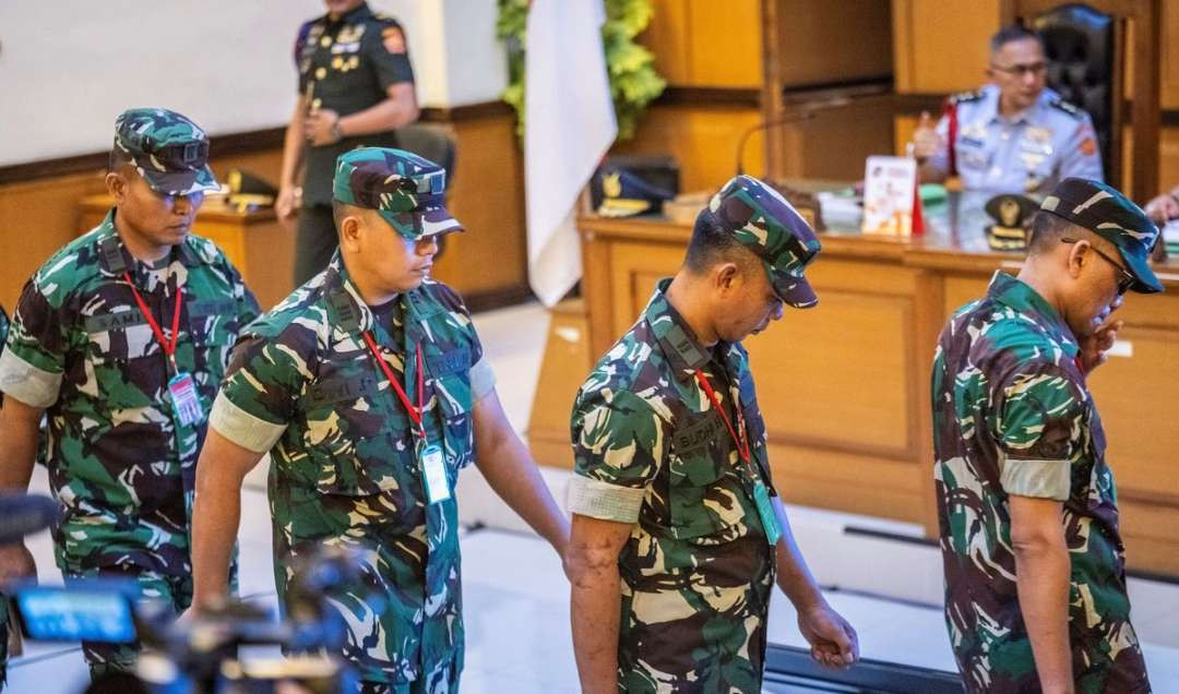 Empat anggota Badan Intelijen Strategis (BAIS) TNI dalam kasus penyiraman air keras terhadap aktivis KontraS Andrie Yunus diterima. (Foto: Istimewa)