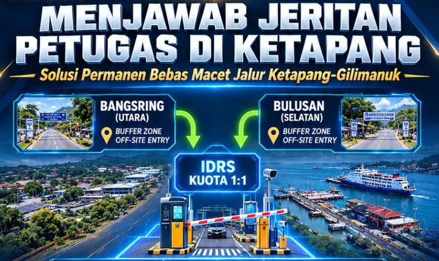 Grafis solusi permanen bebas macet di jalur Ketapang. (Foto: Istimewa)
